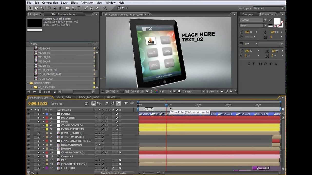 After effects per ipad